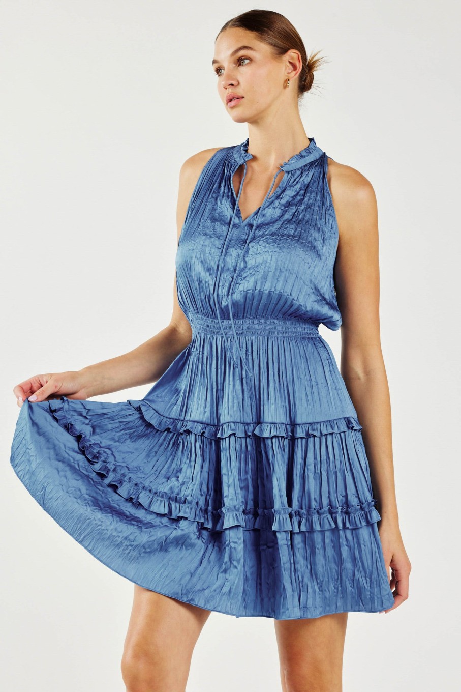 CURRENT AIR Crinkle Texture Mini Dress Mini Dresses