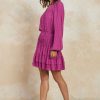 CURRENT AIR Jacquard Pleated Mini Dress Mini Dresses