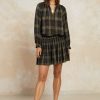 CURRENT AIR Plaid Pleated Mini Dress Mini Dresses