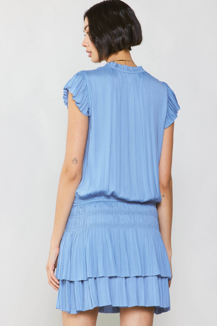 CURRENT AIR Zoey Pleated Skirt Mini Dress Mini Dresses
