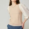 CURRENT AIR Contrast Sweater Top Sweaters