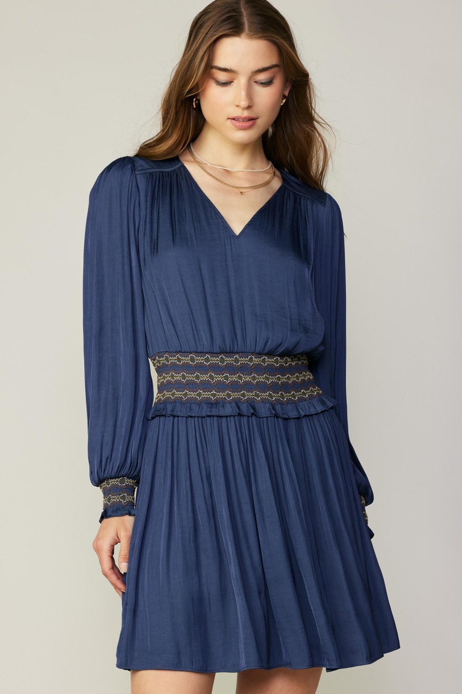 CURRENT AIR Santa Fe Embroidered Mini Dress Mini Dresses