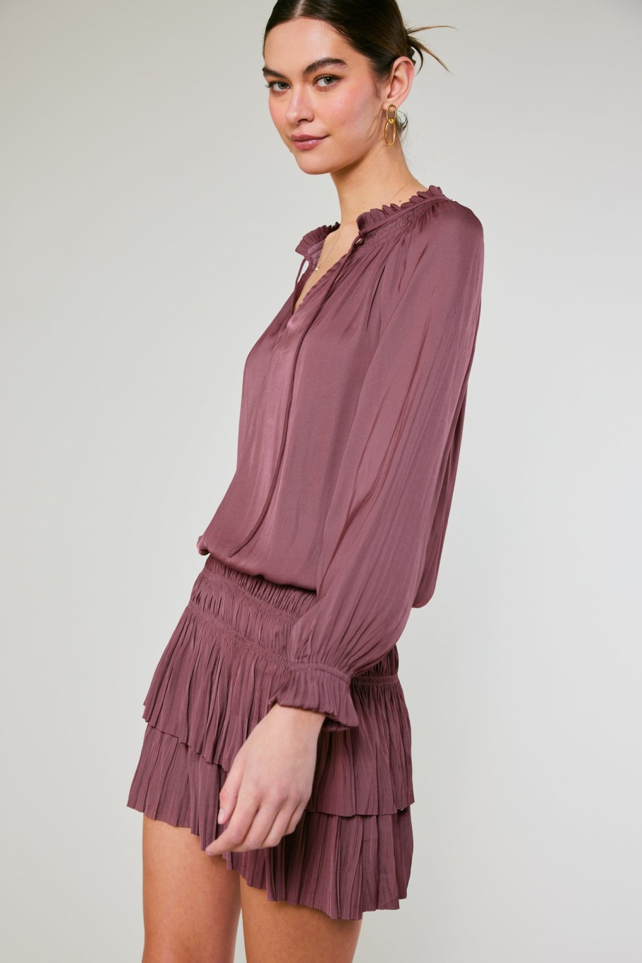 CURRENT AIR Laurel Pleated Mini Dress Mini Dresses