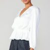 CURRENT AIR Surplice Peplum Blouse Blouses