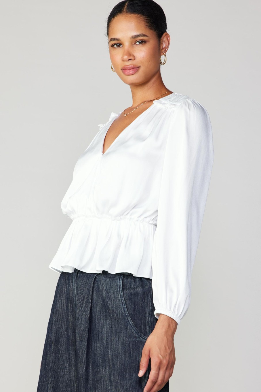 CURRENT AIR Surplice Peplum Blouse Blouses
