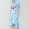 CURRENT AIR Marbled Motif Buttondown Dress Maxi Dresses