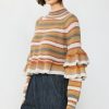 CURRENT AIR Striped Tiered Sleeve Sweater Sweaters