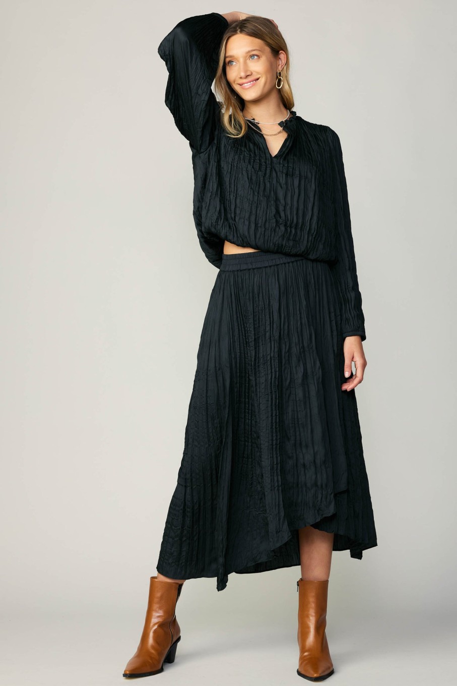 CURRENT AIR Crinkle Plisse Blouse Sets