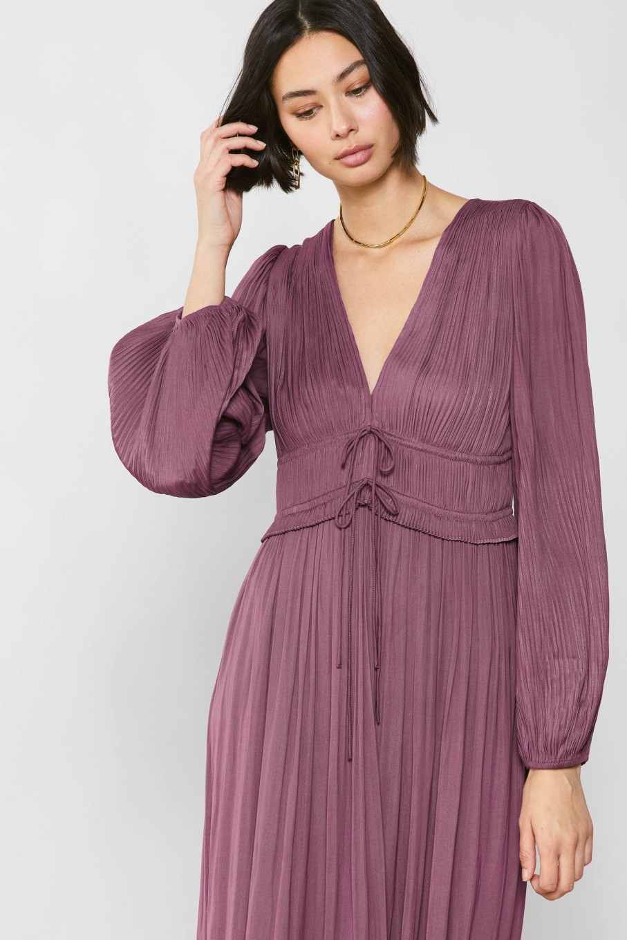 CURRENT AIR Sidonie Pleated Maxi Dress Maxi Dresses