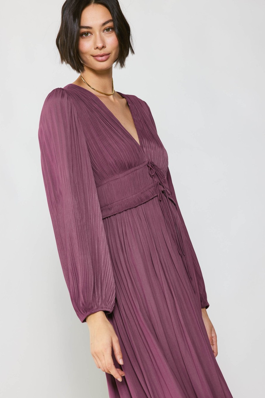 CURRENT AIR Sidonie Pleated Maxi Dress Maxi Dresses