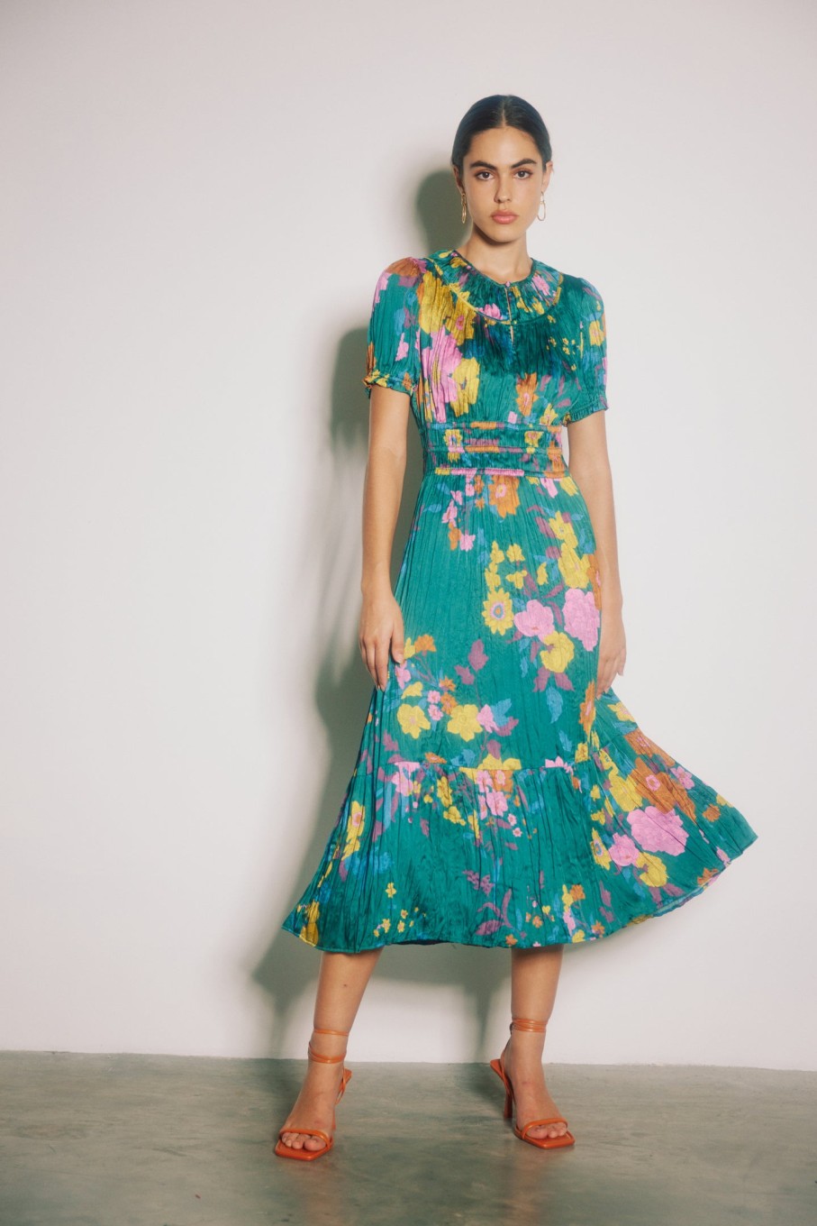 CURRENT AIR Brooklyn Floral Midi Dress Midi Dresses
