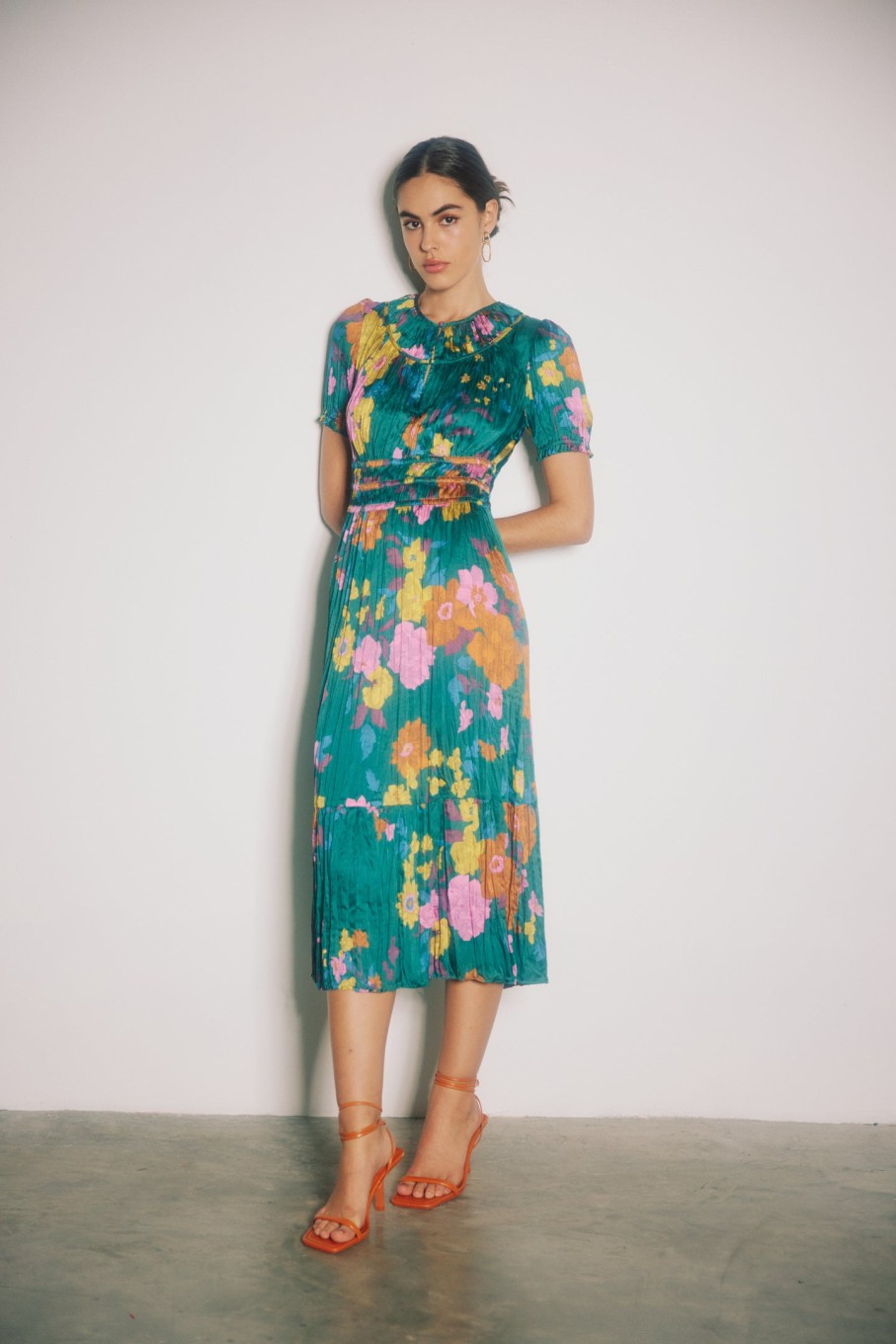CURRENT AIR Brooklyn Floral Midi Dress Midi Dresses