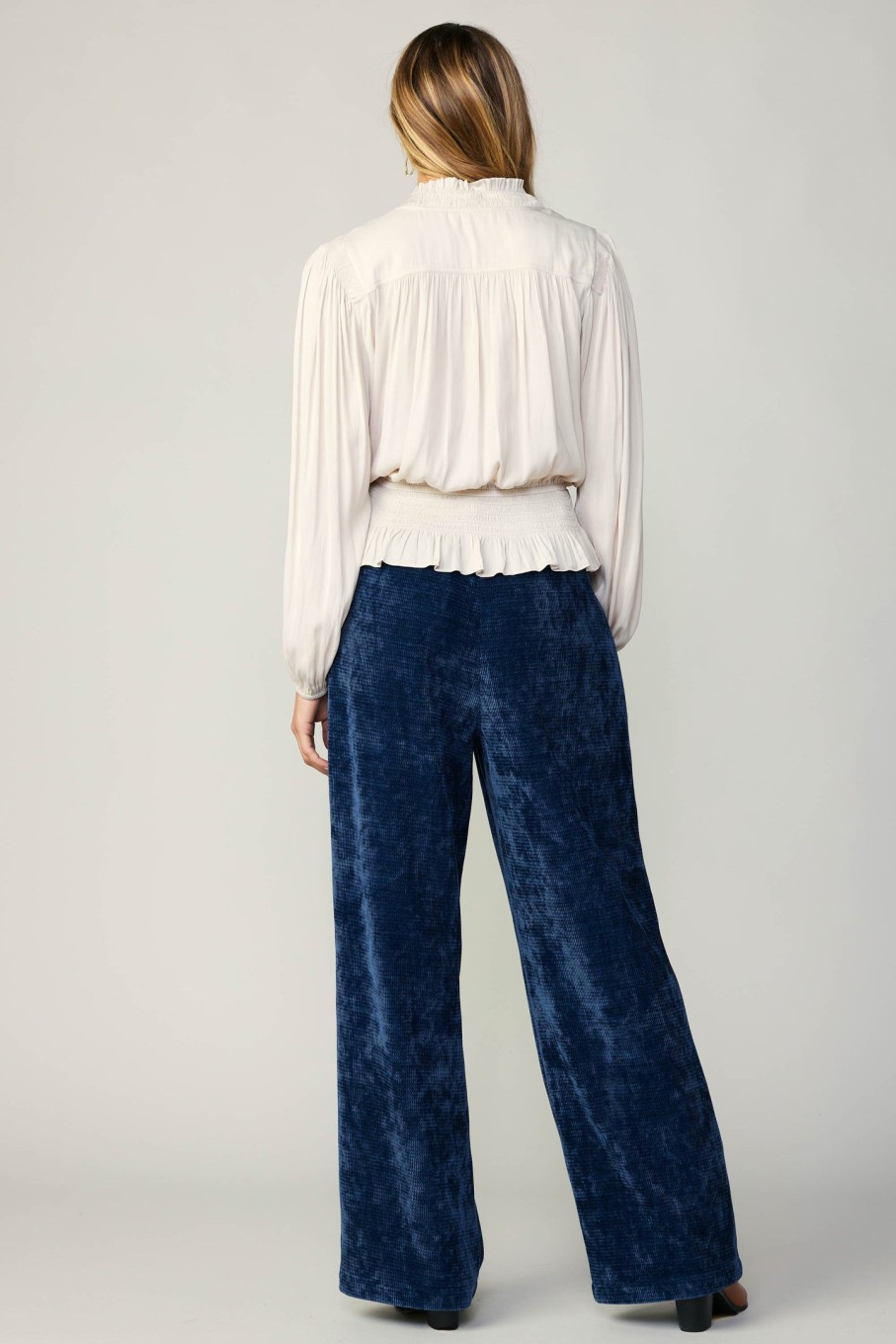 CURRENT AIR Peplum Collared Blouse Blouses