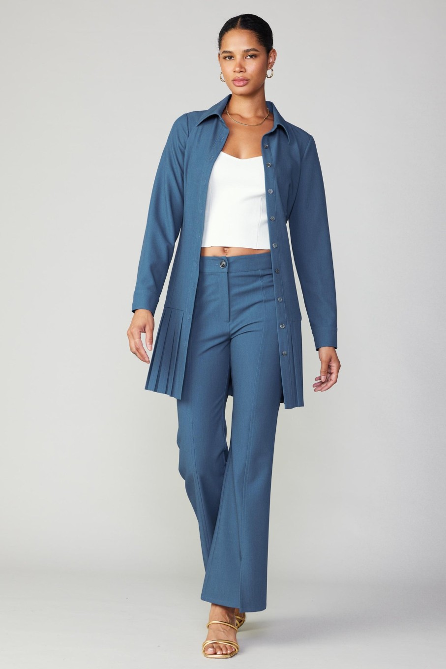 CURRENT AIR Pintucked Slit Hem Pant Sets