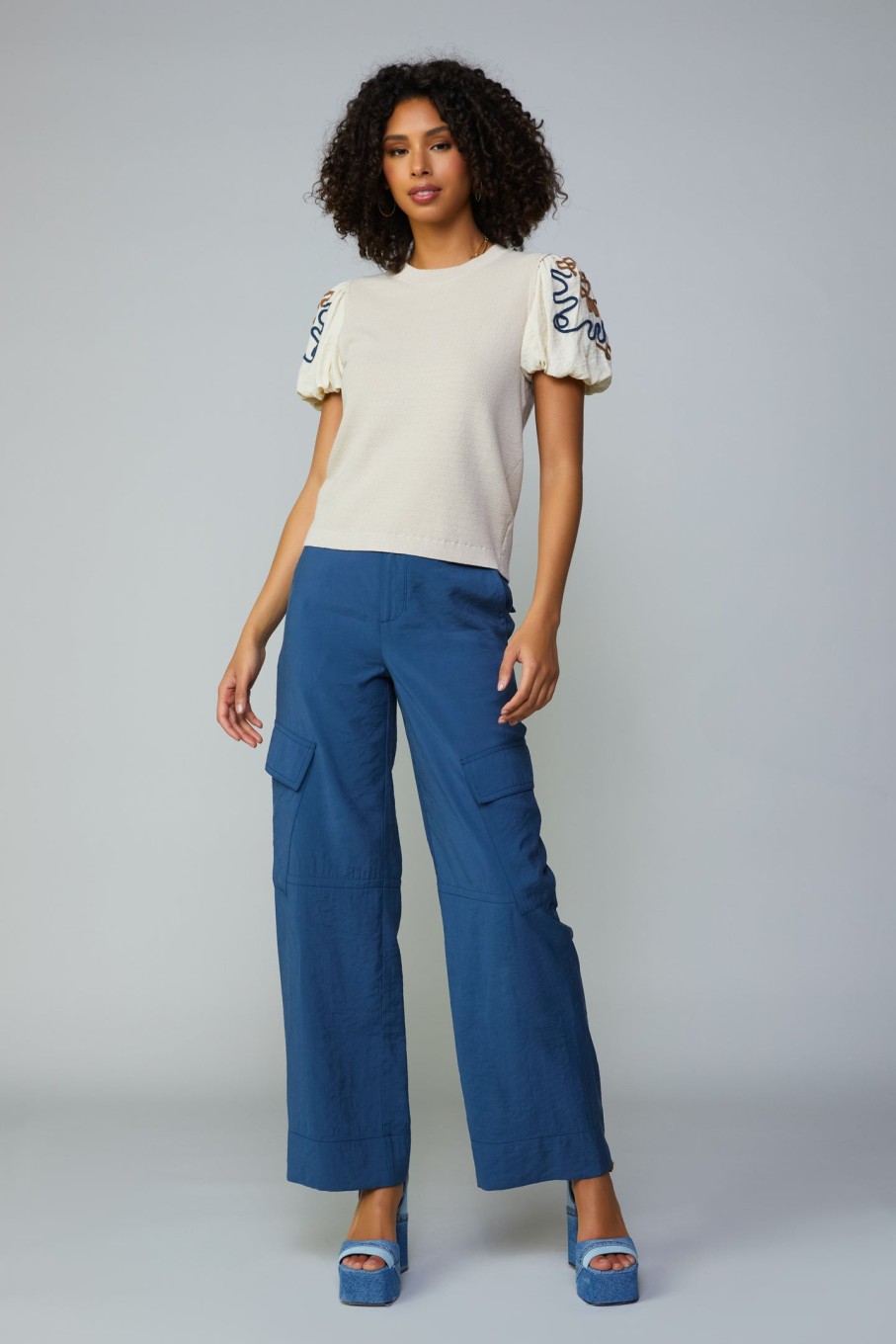 CURRENT AIR Texture Stitch Sweater Top Sweaters