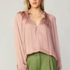 CURRENT AIR Ruffled Cuff Blouse Long Sleeve Tops