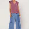 CURRENT AIR Margot Jacquard Pleated Sleeve Blouse Blouses
