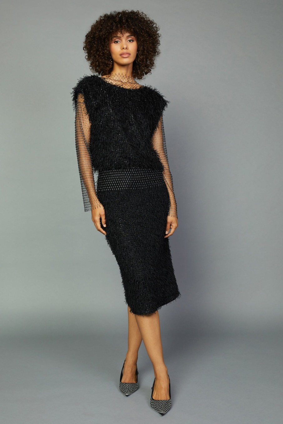 CURRENT AIR Textured Sparkle Skirt Skirts