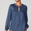 CURRENT AIR Lace Panel Blouse Blouses