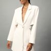 CURRENT AIR Cutout Detail Blazer Dress Mini Dresses