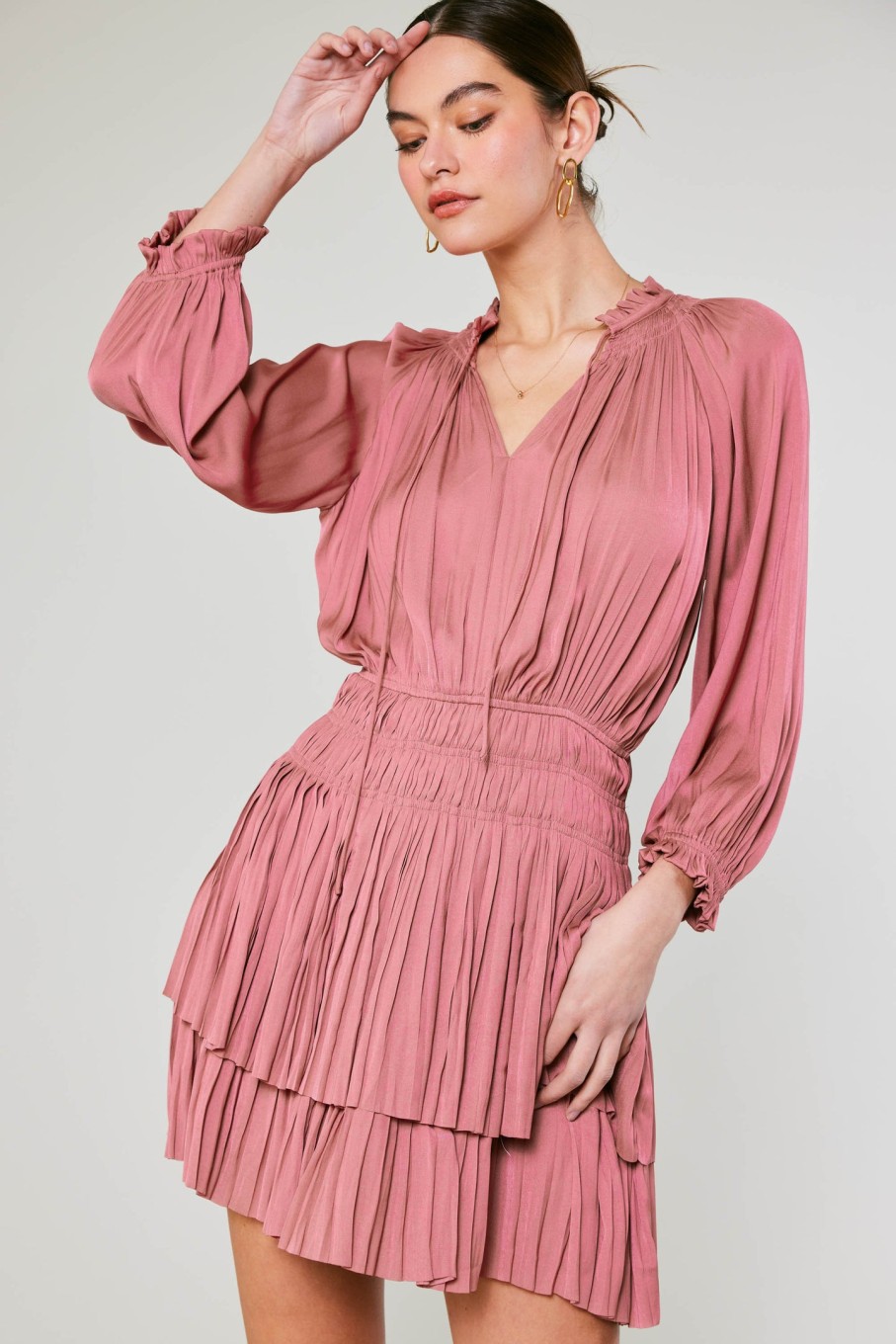 CURRENT AIR Cecile Smocked Mini Dress Mini Dresses