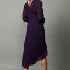 CURRENT AIR Pleated V-Neck Midi Dress Midi Dresses