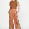 CURRENT AIR Border Print Retro Floral Pants Pants