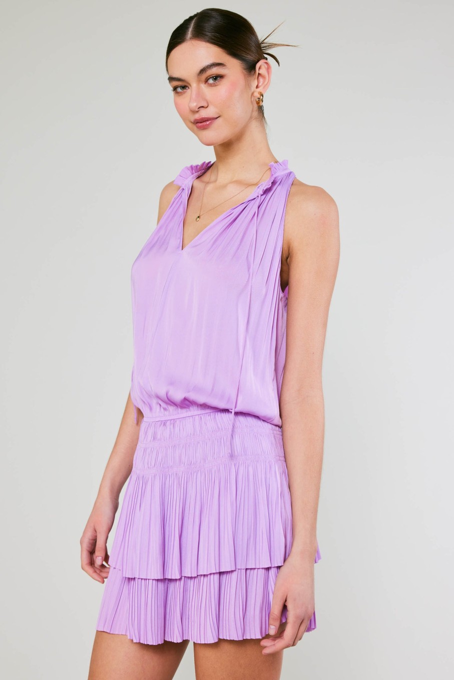 CURRENT AIR Cara Pleated Mini Dress Mini Dresses
