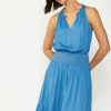 CURRENT AIR Smocked Waist Halter Midi Dress Midi Dresses