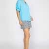 CURRENT AIR Shirred Sleeve Blouse Blouses
