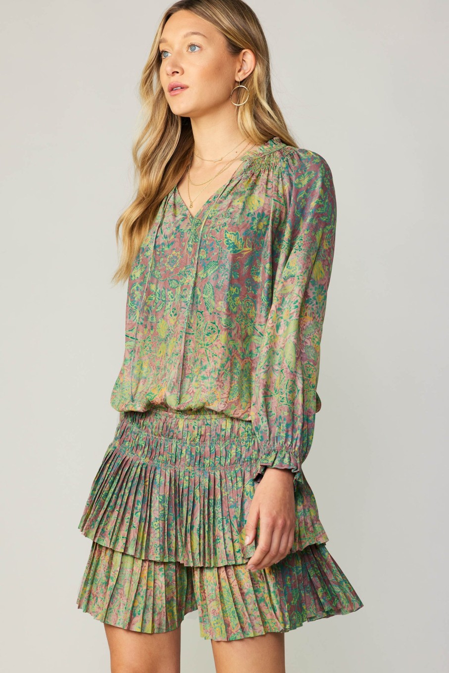 CURRENT AIR Laurel Pleated Mini Dress Mini Dresses