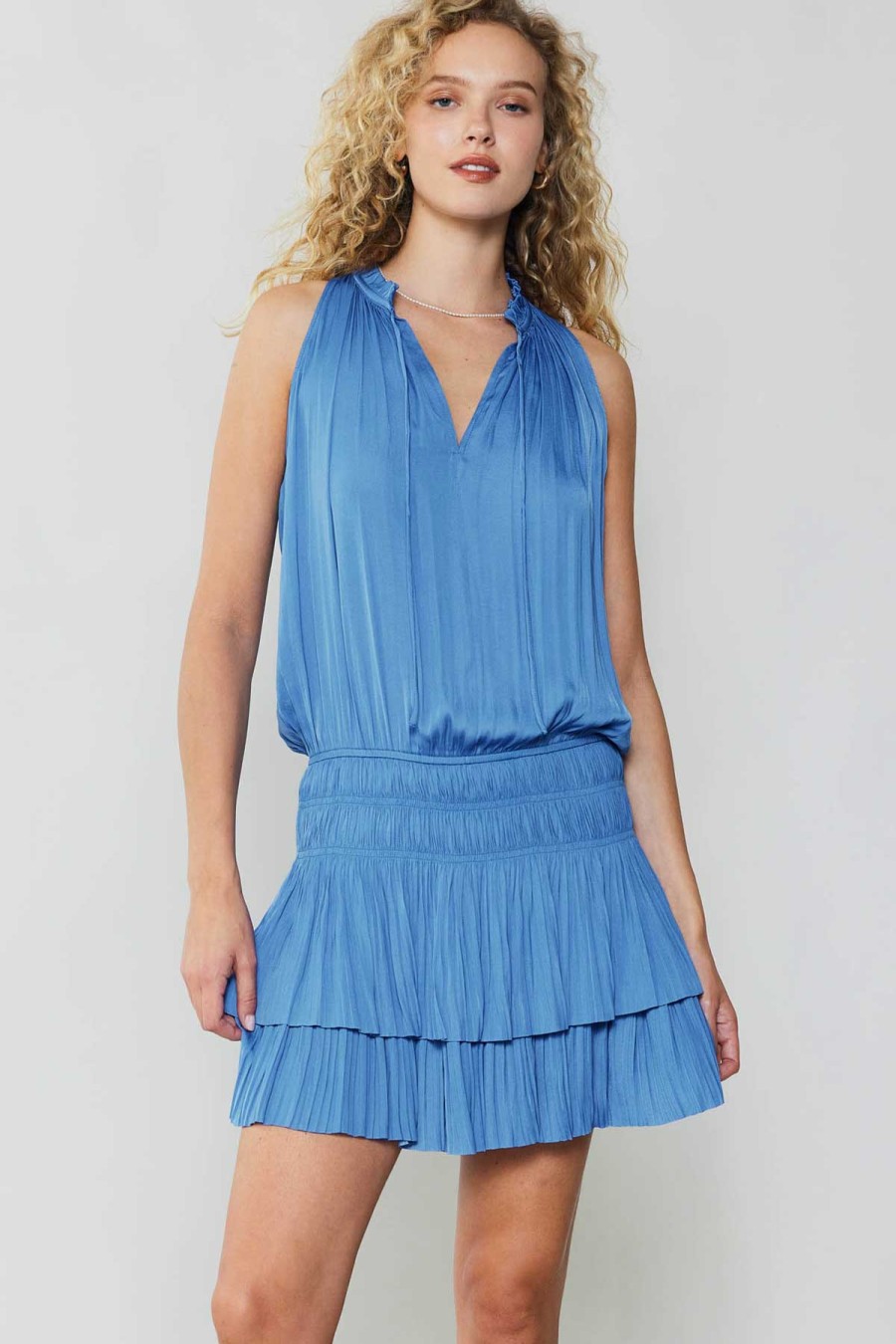 CURRENT AIR Cara Pleated Mini Dress Mini Dresses