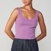 CURRENT AIR Sweetheart Knit Tank Top Sleeveless Tops
