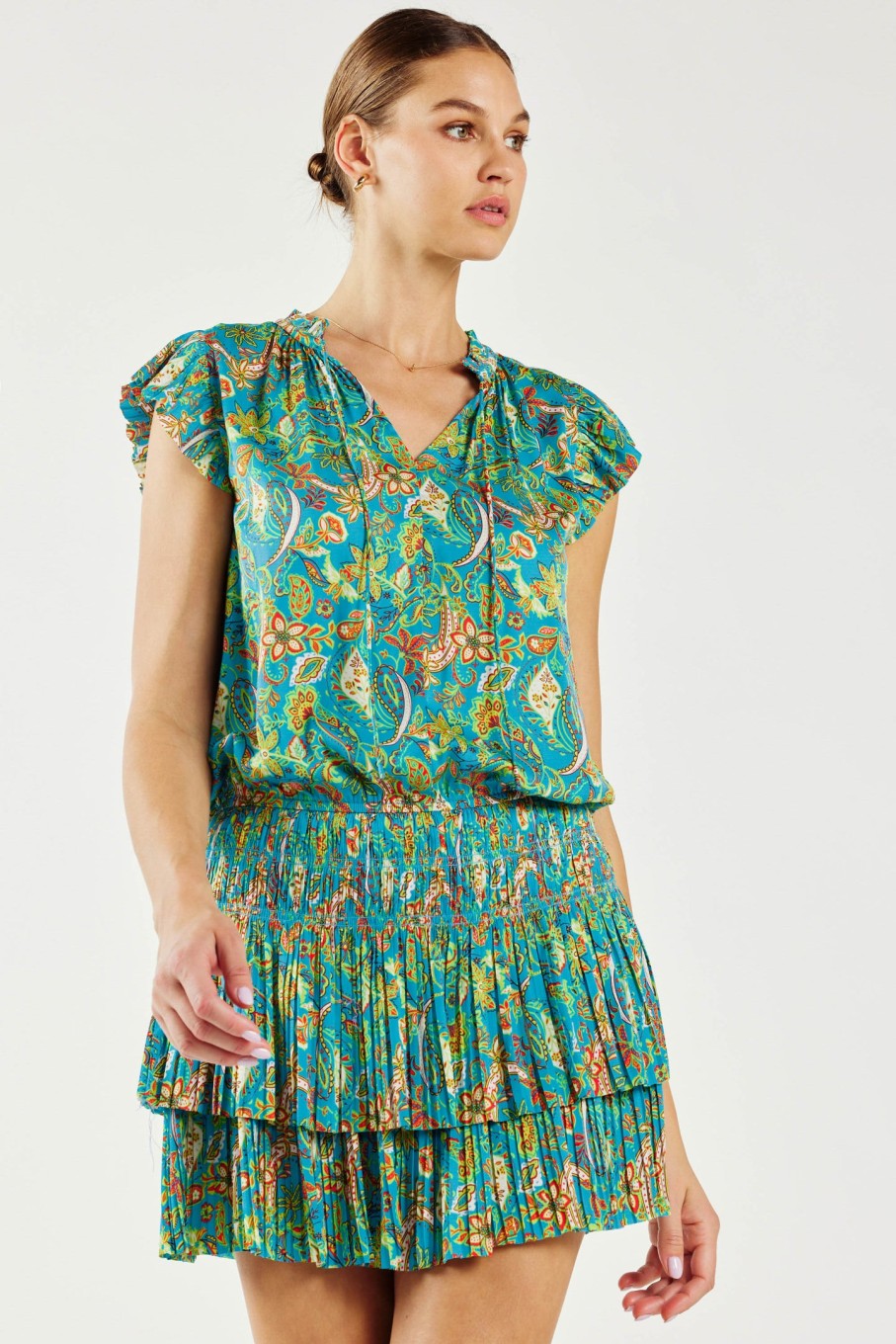 CURRENT AIR Zoey Pleated Mini Dress Mini Dresses