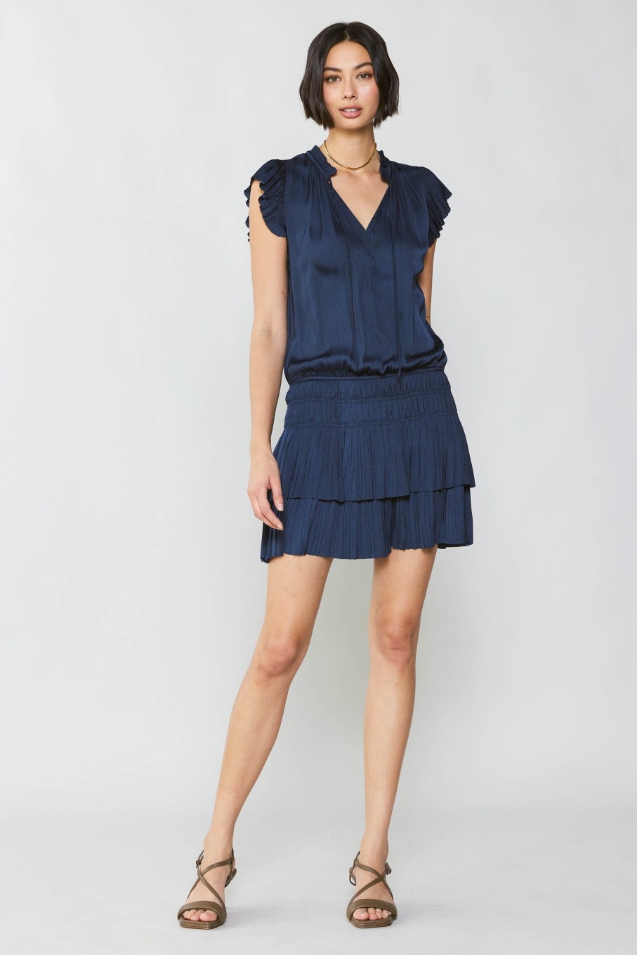 CURRENT AIR Zoey Pleated Mini Dress Mini Dresses