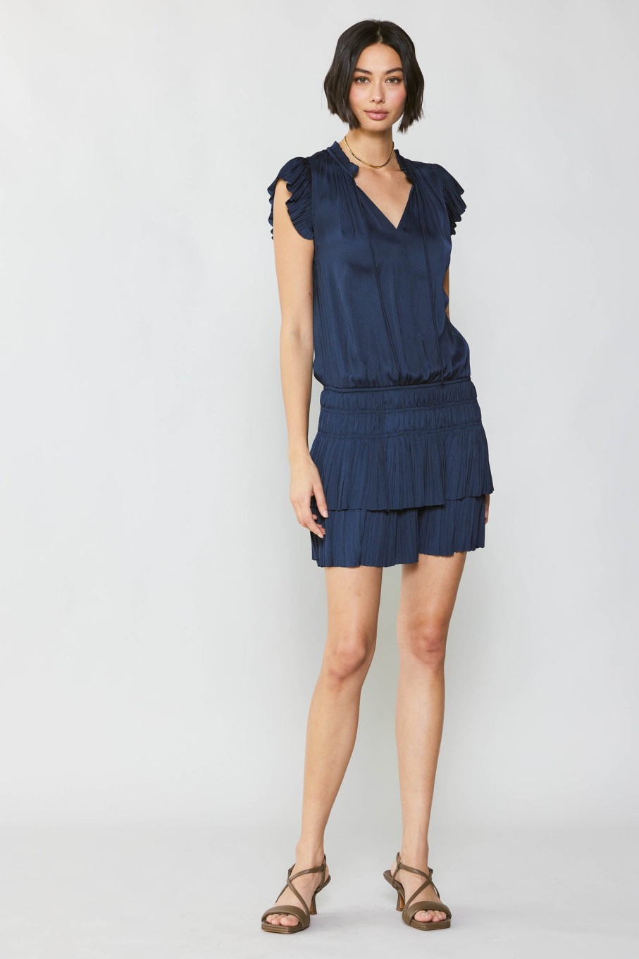 CURRENT AIR Zoey Pleated Mini Dress Mini Dresses