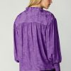 CURRENT AIR Smocked Cuff Blouse Long Sleeve Tops