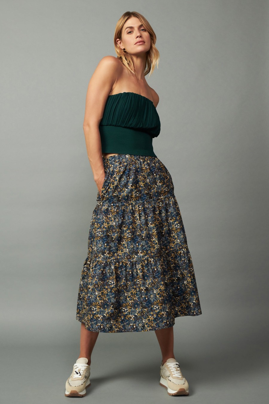 CURRENT AIR Floral Midi Skirt Sets