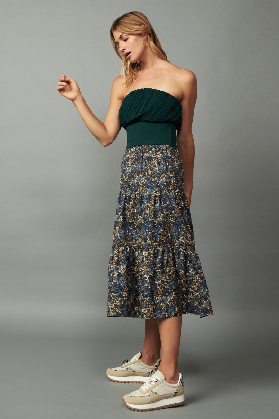 CURRENT AIR Floral Midi Skirt Sets