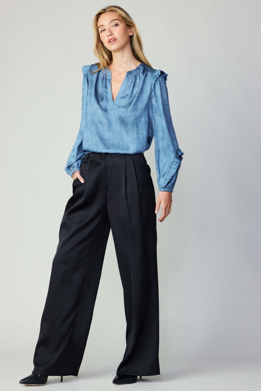 CURRENT AIR Silky Pintucked Trousers Sets