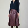CURRENT AIR Vegan Leather Midi Skirt Skirts