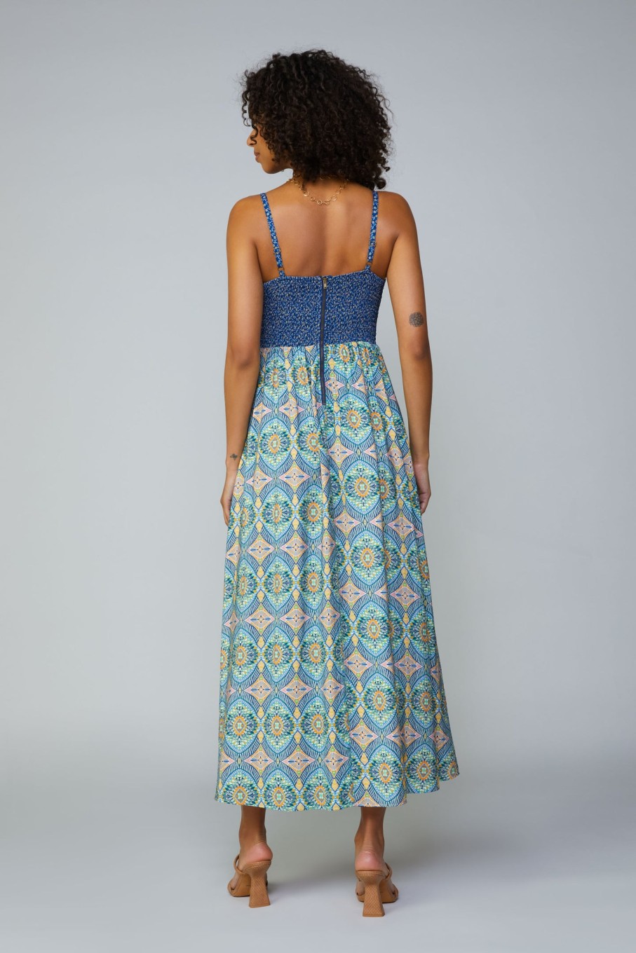 CURRENT AIR Contrast Quilted Maxi Dress Maxi Dresses