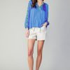 CURRENT AIR Geometric Patterned Blouse Blouses
