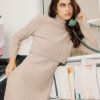 CURRENT AIR Layered Sweater Midi Dress Knitwear