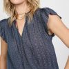 CURRENT AIR Picot Flutter Sleeve Blouse Blouses