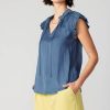 CURRENT AIR Margot Pleated Sleeve Blouse Blouses