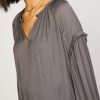 CURRENT AIR Rope Trim Neckline Blouse Blouses