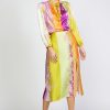 CURRENT AIR Floral Block Midi Skirt Skirts