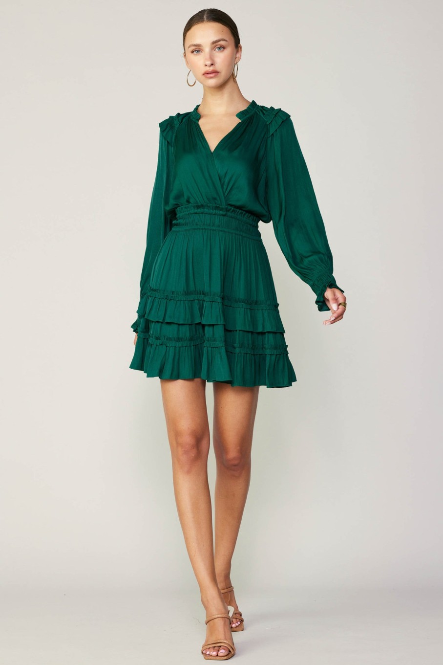 CURRENT AIR Autumn Ruffled Mini Dress Mini Dresses
