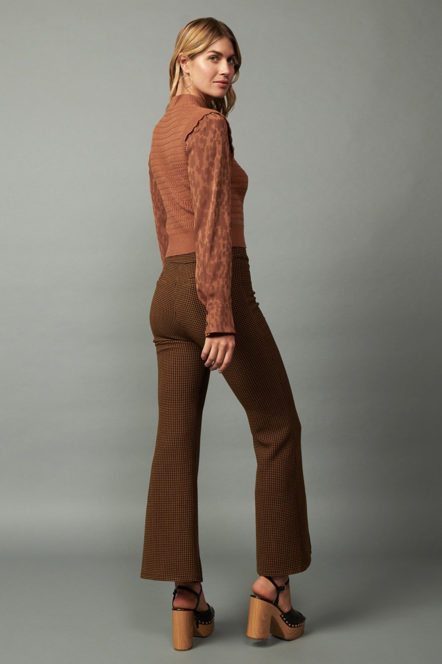 CURRENT AIR Contrast Mockneck Sweater Knitwear
